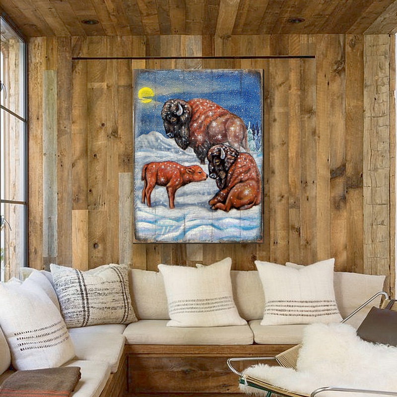 Bloc en bois buffalo Schank, H 9 po x l 12 po x P 1 po
