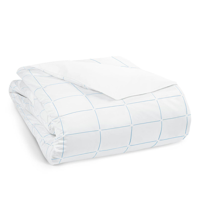 Sateen Duvet Cover Set, King Duvet Cover + 2 King Pillowcases, River Blue