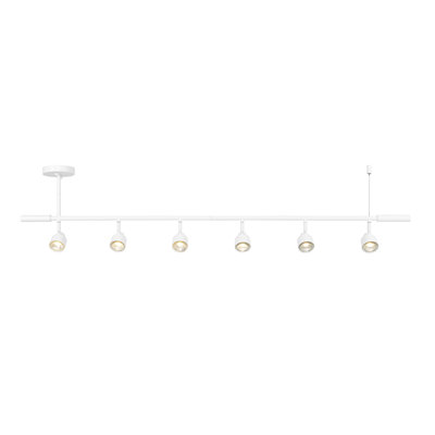 57.4'' 6 -Light Fixed Track Track Kit with Dimmable and Adjustable Head