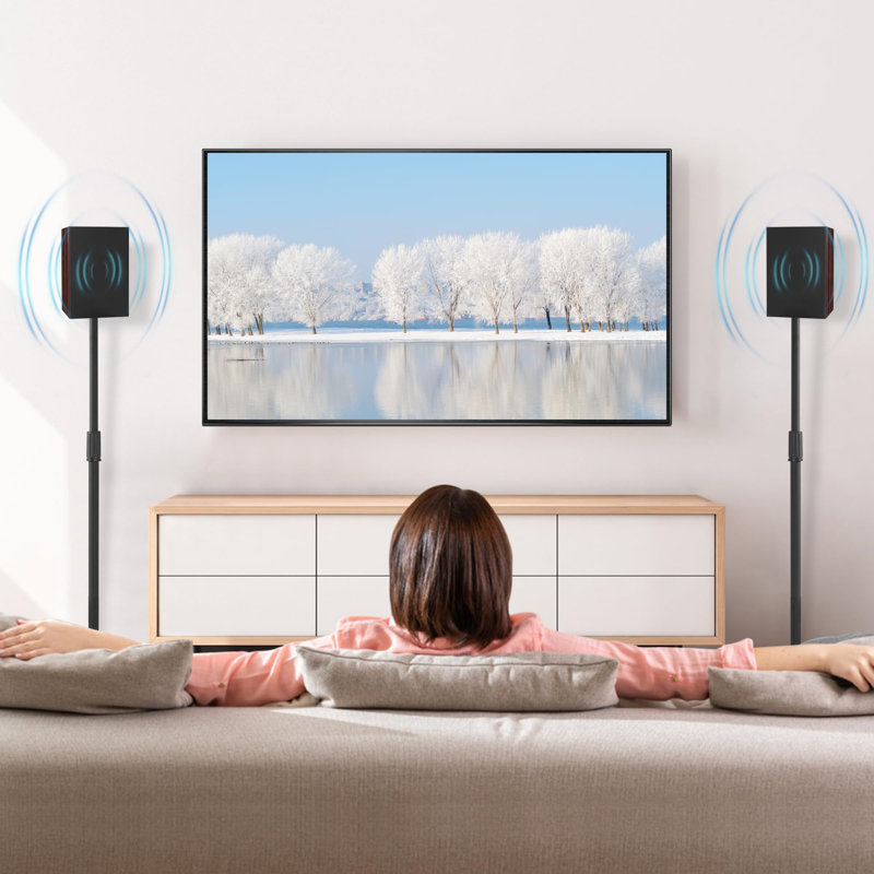 2 Packs Adjustable Height Speaker Stands