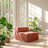 Aura 36.61" W x 36.61" D x 25.18" H Convertible Velvet-Touch Chenille 1-Seat Floor Sofa-129206974