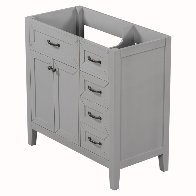 Base de meuble-lavabo simple 36 po seulement, Gris