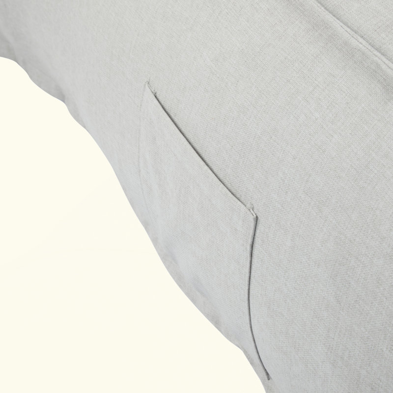Outdoor Bean Bag Lounge Chair, Light Gray Fabric