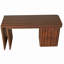 Bureau moderne en L 90 po en noyer avec 3 tiroirs, bureau pivotant à 360 ° en bois, bureau de direction, bureau d'angle, poste de travail de bureau, pour le bureau à domicile ou le salon-1546308427