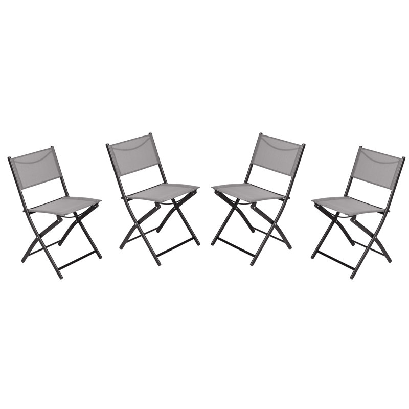 Chaise pliante Bismask, Noir / gris