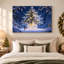 Art mural sur toile en forme d'arbre de cristal avec cerf dans la forêt enneigée-1266994649