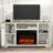 White Farmhouse 61" Fireplace TV Stand-1027449519
