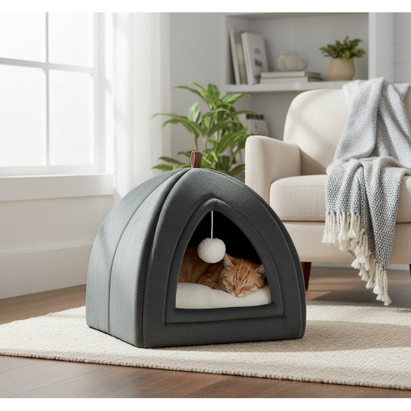 Tent Pet Bed, Dark Grey