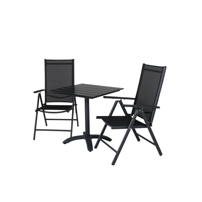 Kristl 2 - Person Patio Dining Set with Extendable Square Table