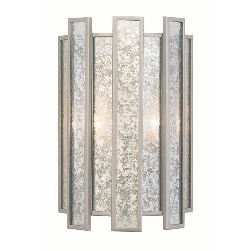 Applique murale argentée ternie Palisade 2 LT Kalco