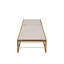 Chaise longue de style complexe hôtelier avec filet respirant et structure en acacia