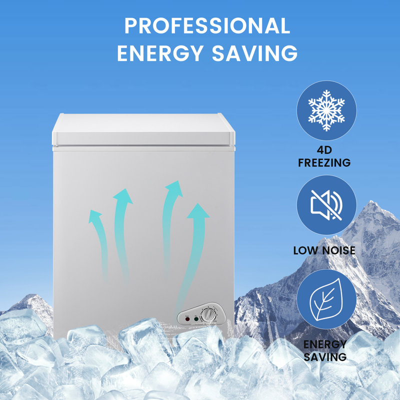 Edendirect 2.8 cu. ft. Garage Ready Chest Freezer with Adjustable Temperature Controls, White