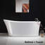 67" x 32" Freestanding Soaking Acrylic Reversible Drain Bathtub & Faucet Set (Drilling Needed)-105426489
