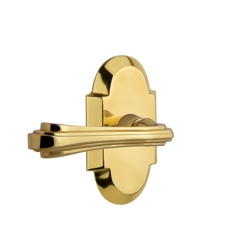 Cottage Plate Single Dummy with Fleur Lever, Right Handed, Polished Brass