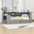 Upholstered Daybed with Built-in Shelves, LED Headboard,  Storage Drawers and Charging Station-1324148161-1324148158
