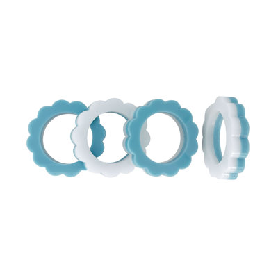 White Scallop Napkin Ring Set of 4