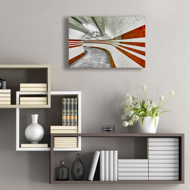«Hampstead Underground Station Tunnel Iii» par Mark A Paulda, art mural en verre acrylique, 24 po x 16 po, 24 po x 16 po