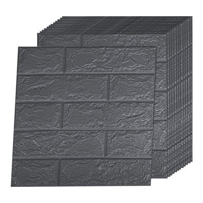 10 x 3 x 3 carreaux de brique autocollant mural papier peint panneau de mousse 13,8 x 15,2 po
