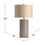 Lampe de table grise 30 po Allaire