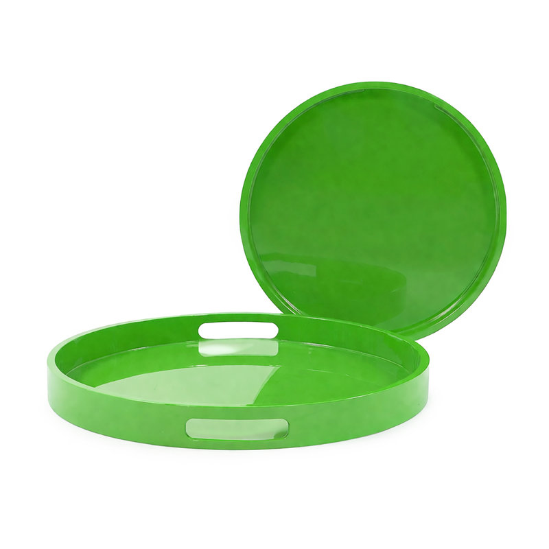 Bharati Wood Tray - Set of 2, Green