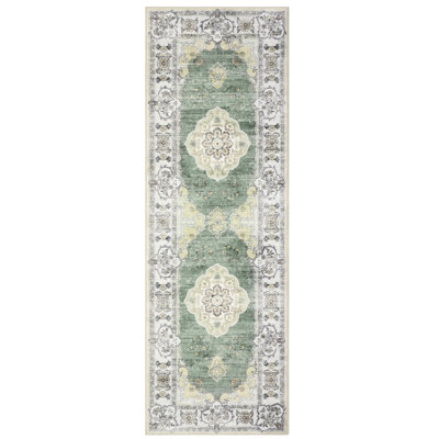 Tapis de salon de campagne moderne antidérapant à motif floral lavable