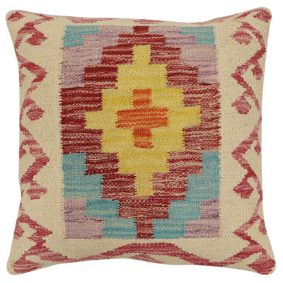 100% Wool Throw Square Pillow Cover & Insert