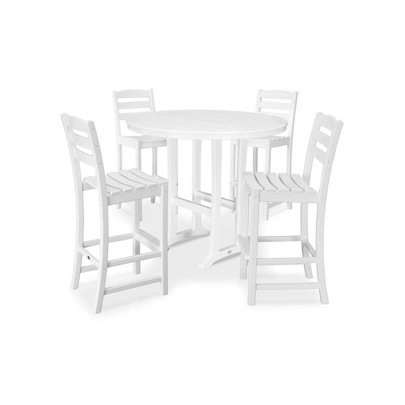 Ensemble de salle à manger 5 pièces POLYWOOD La Casa Café, Blanc