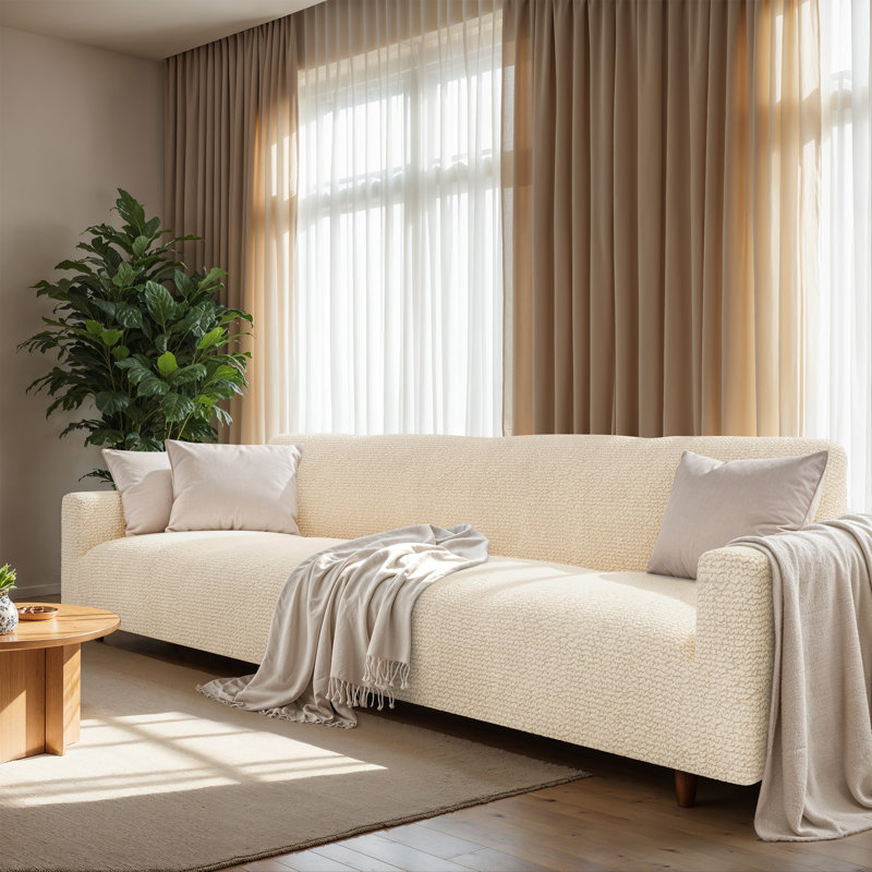 Housse extensible pour canapé pour animaux de compagnie - Housse de protection pour meuble lavable, Crème, crème