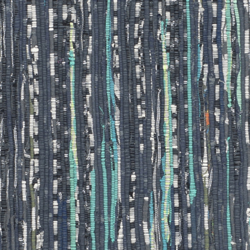 Feliciano Rag Rug Hand Woven Cotton Abstract Rug, Round 4'