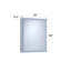 24 po X 30 po Pharmacie rectangulaire en aluminium argenté encastré / à fixation en surface avec lumière DEL, miroir et horloge | Idée de cadeau