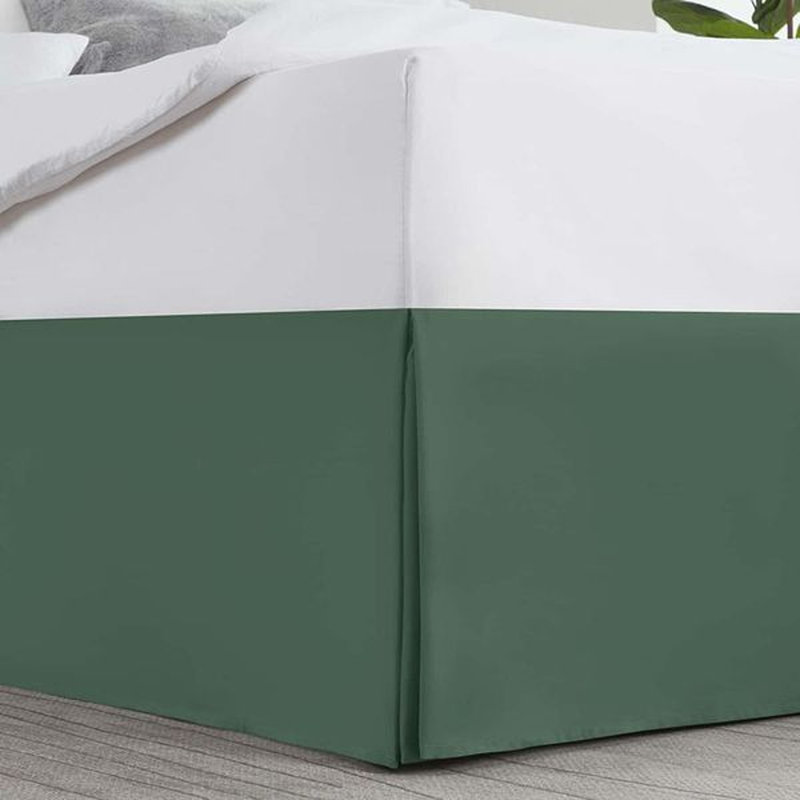 Luxury Pleated 14" Bed Skirt, Hunter Green, Full