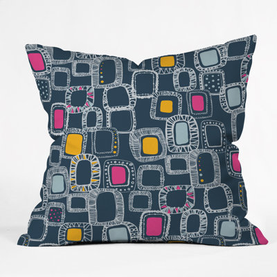 Shapes and Squares Polyester Throw Pillow
