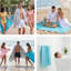 Serviettes de plage surdimensionnées, ensemble de 4 serviettes en microfibre pour adultes 62 po x 31 po