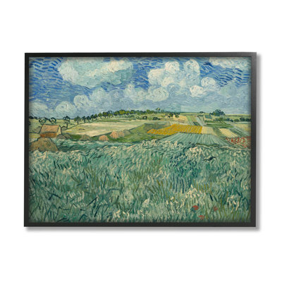 Plaine près d'Auvers avec des nuages de pluie, art numérique de Gich Van Gogh par One1000paints