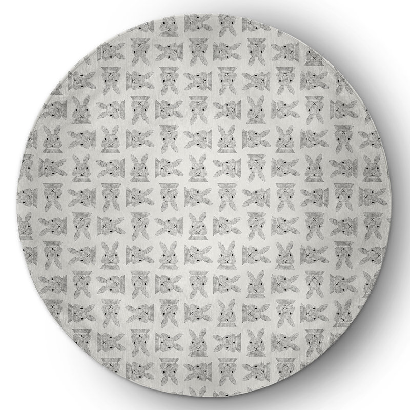 Elioth Chenille Animal Print Indoor / Outdoor Rug, Round 5'