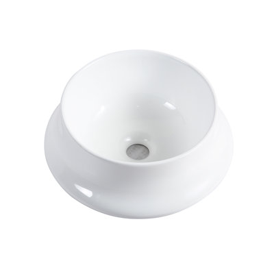 Lavabo en céramique blanc pour salle de bain - décoloration, durabilité exceptionnelle