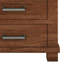 Ensemble de table de chevet rustique en bois massif à trois tiroirs Rustic