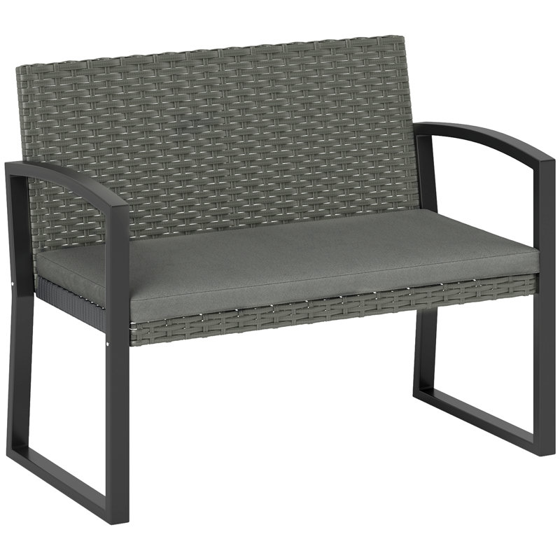 Rattan Leisure Chair, Gray, Dark Grey