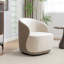 Fauteuil demi-tonneau pivotant en velours Stith-95119116