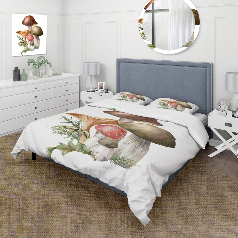 Ensemble de housse de couette en microfibre brun / rose / blanc / gris, Housse de couette pour grand lit + 2 taies décora