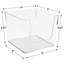 2 bacs de rangement ouverts en plastique