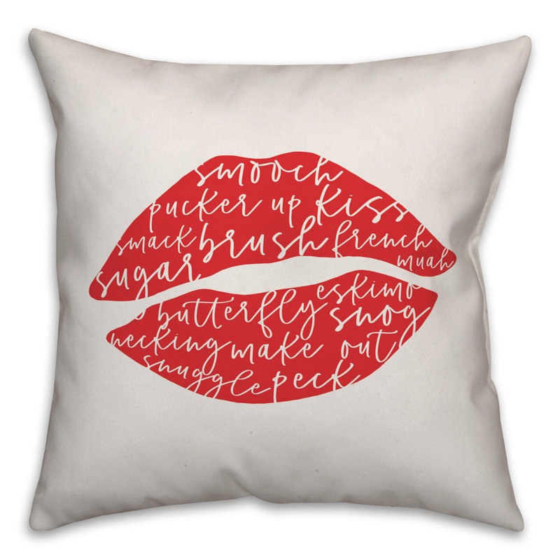 Throw Pillow, 18"H x 18"W, Red