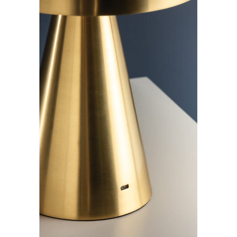HOPKINTON Rechargeable Table Lamp, Gold, Gold