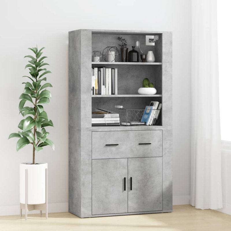 Lashema 33cm Sideboard, Concrete Grey
