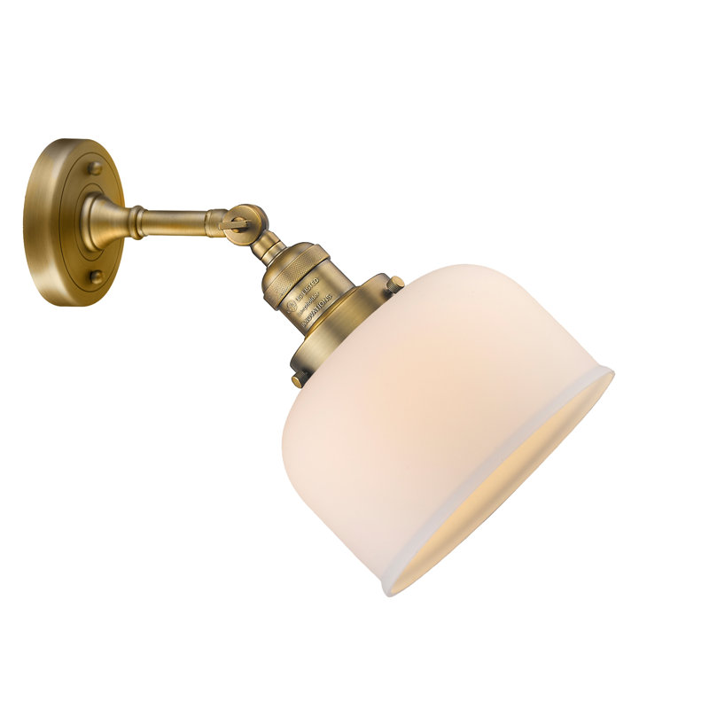 Armed Sconce, 10" H x 5" W, Clear, Antique Copper