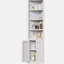 Armoire de rangement de 71 po de hauteur avec 2 portes, armoire en métal à 5 niveaux avec tablettes réglables, rangement de cuisine autoportant pour garde-manger, salon, salle de bain, salle de lavage