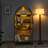 Arched Storage Cabinet With One Lamp, Wooden Storage Cabinet For Kitchen, Living Room, Office-1644168037