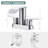4-inch Centerset Double Handle Waterfall Bathroom Sink Faucet with Pop-up Drain Kit-103533874