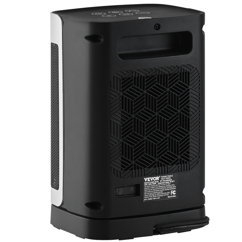 Blue Electric Ceramic Space Heater with Thermostat and Automatic Shut-off
