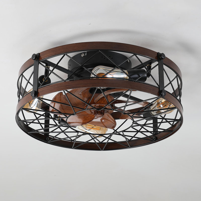 Ventilateur de plafond avec lumières DEL Jauneta